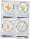 2021-W アメリカンゴールドイーグル(タイプ2) 4本セット PCGS PR70DCAM ファーストストライク2021-W American Gold Ea...