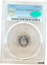 1871 H10c PCGS PR-66*DCAM* *CAC*シーテッド リバティ プルーフ ハーフダイム***B + W ガラス***1871 H10c P...