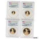 4 個セット 2012-W ゴールド イーグルス PCGS PR70DCAM ファースト ストライク フラッグ ラベル イーグル地金Set of 4 2012-...