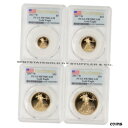 4 個セット 2017-W ゴールド イーグル PCGS PR70DCAM ファースト ストライク プルーフ イーグル コイン フラグSet of 4 2017...
