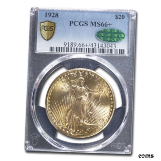 【極美品/品質保証書付】 アンティークコイン 金貨 1928 $20 Saint-Gaudens Gold Double Eagle MS-66+ PCGS CAC - SKU#169293 [送料無料] #got-wr-8434-1539