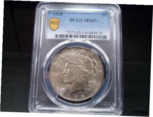 【極美品/品質保証書付】 アンティークコイン 金貨 1928 MS65+ (Plus) Peace Dollar PCGS Certified Gem - Bright White/Light Gold [送料無料] #got-wr-8434-1592