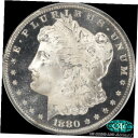 1880-S モーガン シルバー ダラー プルーフ ライク PCGS および CAC MS67+ PL 黒と白 Pr1880-S Morgan Silver D...