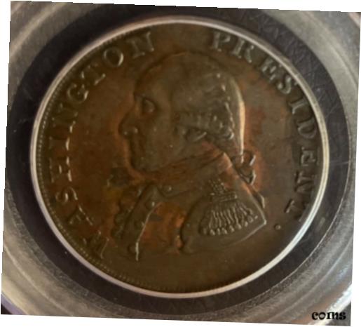 【極美品/品質保証書付】 アンティークコイン 硬貨 1791 Washington Cent PCGS RARE MS62BN-Small Eagle [送料無料] #oot-wr-8434-2997