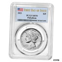 プレセール - 2021 $25 アメリカン パラジウム イーグル PCGS MS70 FDOI フラグ ラベルPresale - 2021 $25 Ameri...