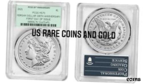 【極美品/品質保証書付】 アンティークコイン コイン 金貨 銀貨 [送料無料] 2021-P Morgan Dollar Philadelphia PCGS MS70 First Day Issue Green 35th ANN