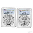 先行販売 - 2021 リバース プルーフ アメリカン シルバー イーグル デザイナー 2 個セット PCGS PR70 FDPre-sale - 2021 R...