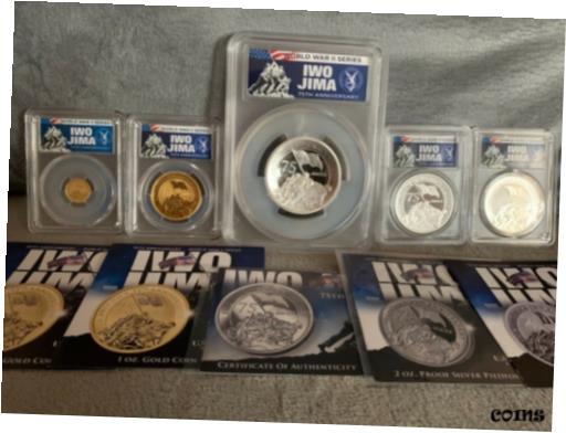 【極美品/品質保証書付】 アンティークコイン 2020-P Iwo Jima 75th Ann. 9.1oz GOLD & SILVER Coin Set PR70 MS70 First Day Issue [送料無料] #ccf-wr-8475-4235