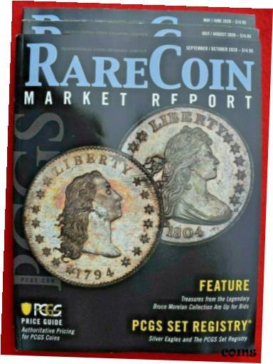 楽天金銀プラチナ　ワールドリソース【極美品/品質保証書付】 アンティークコイン コイン 金貨 銀貨 [送料無料] Lot of 4 Rare Coin Market Reports PCGS Price Guide Magazines May - December 2020