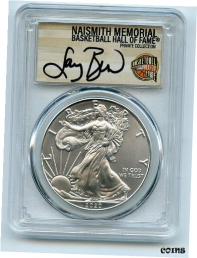  アンティークコイン コイン 金貨 銀貨  2020 (P) $1 Silver Eagle Emergency Issue PCGS MS70 Larry Bird