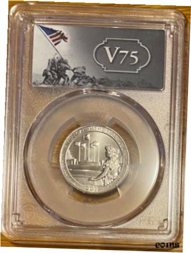 【極美品/品質保証書付】 アンティークコイン コイン 金貨 銀貨 [送料無料] 2019 W American Memorial NP WWII V75 Anniversary Label PCGS Gold Shield MS64