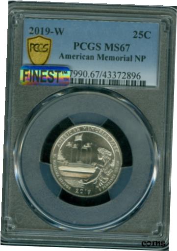 ڶ/ʼݾڽա ƥ    [̵] 2019-W AMERICAN MEMORIAL QUARTER PCGS SHIELD MS-67 PQ MAC FINEST &SPOTLESS .