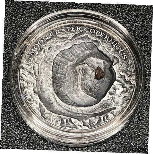  アンティークコイン コイン 金貨 銀貨  Niue Island 2019 1$ Moon Crater Copernicus Meteorite 1oz Silver Coin