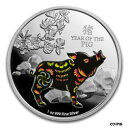 2019 ニウエ 1 オンス シルバー $2 カラー化された太陰亥年 - SKU#1745502019 Niue 1 oz Silver $2 Colorized Lunar Year of the Pig - SKU#174550