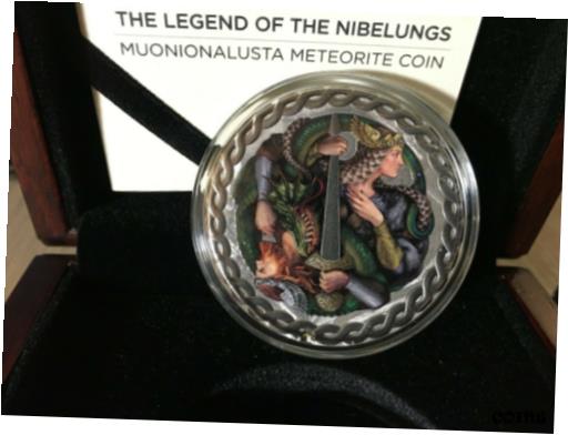 【極美品/品質保証書付】 アンティークコイン コイン 金貨 銀貨 [送料無料] The Legend of the Nibelungs Pure Meteorite Muonionalusta 1$ 1 OZ NIUE 2019