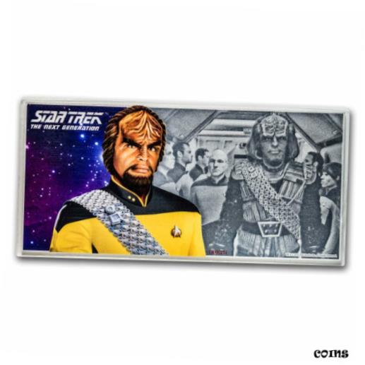  アンティークコイン コイン 金貨 銀貨  2019 Niue 5 gram Silver $1 Note Star Trek Worf - SKU#200155