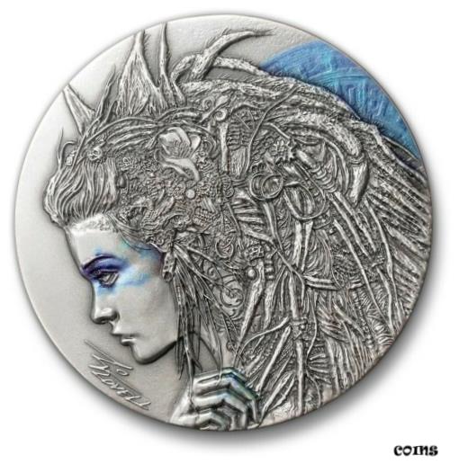  アンティークコイン コイン 金貨 銀貨  Silver Coin 2018 Niue 2$ Cassandra Dark Beauties 50g 999 Le Grand