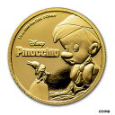 【極美品/品質保証書付】 アンティークコイン コイン 金貨 銀貨 [送料無料] 2018 Niue 1/4 oz Gold $2 Disney Pinocchio - SKU#169972