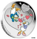 【極美品/品質保証書付】 アンティークコイン コイン 金貨 銀貨 [送料無料] Niue 2016 - $2 Disney - Love Crazy - Donald & Daisy - 1oz silver coin