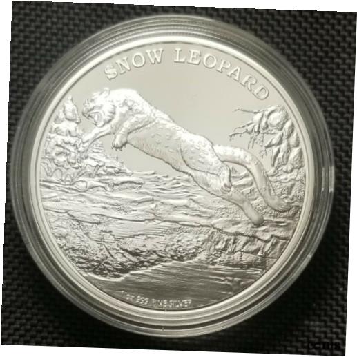 【極美品/品質保証書付】 アンティークコイン コイン 金貨 銀貨 [送料無料] 2016 Niue Snow Leopard 1 Oz Silver w/Box And COA