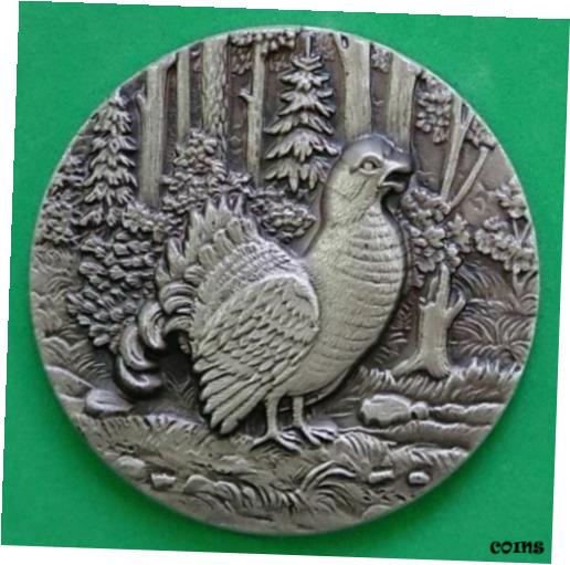  アンティークコイン コイン 金貨 銀貨  Niue 2014 CAPERCAILLIE Swiss Wildlife 2$ 1oz Silver Coin Ultra High Relief