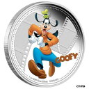 【極美品/品質保証書付】 アンティークコイン コイン 金貨 銀貨 [送料無料] Niue 2014 $2 Disney Mickey & Friends 2014-Goofy 1Oz Silver Coin- show original title