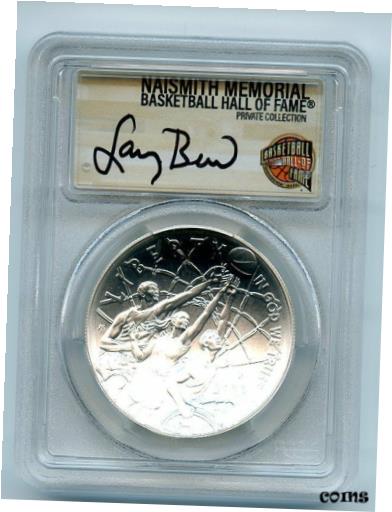  アンティークコイン コイン 金貨 銀貨  2020 P $1 Basketball Hall of Fame Silver Commemorative PCGS MS70 FS Larry Bird