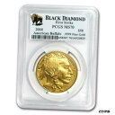 【極美品/品質保証書付】 アンティークコイン 金貨 2018 1 oz Gold Buffalo MS-70 PCGS (FS, Black Diamond) - SKU#153449 [送料無料] #got-wr-8720-1478