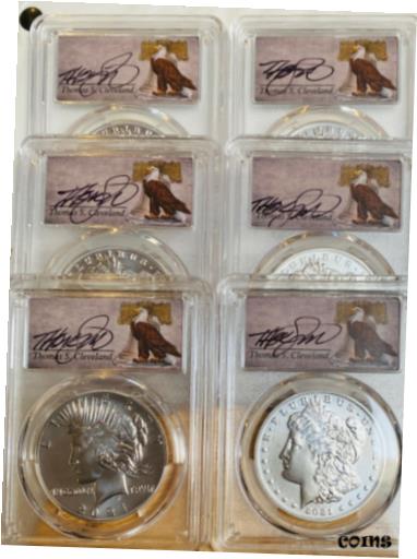 【極美品/品質保証書付】 アンティークコイン 銀貨 2021 Silver Eagle $1 6 Morgan and Peace 100th Anniversary coin set [送料無料] #scf-wr-8720-47