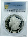 1880 S MS67 PL モーガン シルバー ドル PQ/ ディープ カメオ。 PCGS1880 S MS67 PL Morgan Silver Dollar PQ/ Deep Cameo. PCGS(3)