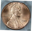 1987 PCGS MS67RD リンカーン セント 387781341987 PCGS MS67RD Lincoln Cent 38778134(3)