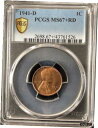【極美品/品質保証書付】 アンティークコイン コイン 金貨 銀貨 [送料無料] 1941-D 1C RD Lincoln Wheat One Cent PCGS MS67+RD 43761526