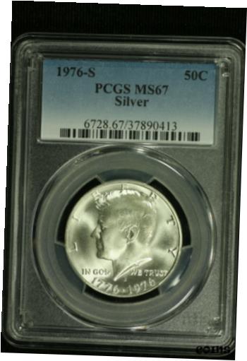 ڶ/ʼݾڽա ƥ    [̵] Kennedy 40% Silver Half Dollar. 1976 S PCGS MS67 Lot # 9029-368-0413