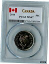 2014 カナダ PCGS MS67 紋章 50 セント 50C!より高いグレードのコインは 1 つだけです!2014 Canada PCGS MS67 Coa...