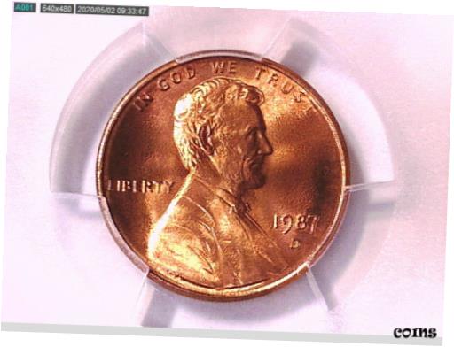 1987 D 󥫡ǰ󥿡 PCGS MS 67 RD 38109256 ӥǥ1987 D Lincoln Memorial C...