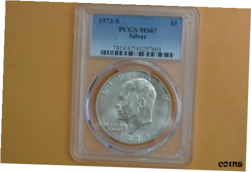 yɔi/iۏ؏tz AeB[NRC RC   [] 1973-S $1 PCGS MS67 (Silver) Eisenhower Dollar