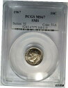 【極美品/品質保証書付】 アンティークコイン コイン 金貨 銀貨 送料無料 1967 Roosevelt Dime PCGS MS 67 SMS Special Mint Set Single Series Gem Coin