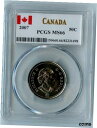 2007 カナダ PCGS MS66 紋章 50 セント 50C!美しさ!2007 Canada PCGS MS66 Coat of Arms 50 cents...