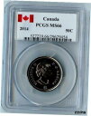 2014 カナダ PCGS MS66 紋章 50 セント 50C!美しさ!2014 Canada PCGS MS66 Coat of Arms 50 cents...