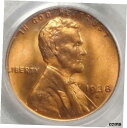 【極美品/品質保証書付】 アンティークコイン コイン 金貨 銀貨 [送料無料] 1938-S Lincoln Cent, Gem Uncirculated PCGS MS-66RD, Older Holder