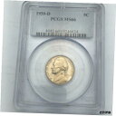 1950-D 5c ジェファーソン ニッケル PCGS MS 661950-D 5c Jefferson Nickel PCGS MS 66