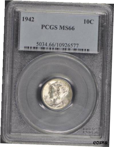 yɔi/iۏ؏tz AeB[NRC RC   [] 1942 10C Mercury Dime PCGS MS66