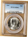 1967 P ケネディ シルバー ハーフダラー PCGS MS661967 P Kennedy Silver Half Dollar PCGS MS66(3)