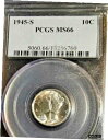 ڶ/ʼݾڽա ƥ    [̵] 1945-S 10c Mercury Dime PCGS MS66