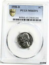 1958-D ジェファーソン ニッケル PCGS MS65FS ブルー ラベル ゴールド シールド #1141958-D Jefferson Nickel PCGS MS65FS Blue Label Gold Shield #114(3)