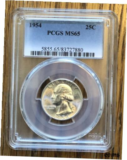 ڶ/ʼݾڽա ƥ    [̵] USA 1954 Silver 25c PCGS MS 65 - Nice Gem