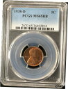 1938-D 1C RB リンカーン小麦 1 セント PCGS MS65RB 364028141938-D 1C RB Lincoln Wheat 1 Cent PCGS MS65RB 36402814(3)