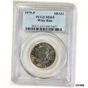  アンティークコイン コイン 金貨 銀貨  1979-P Susan B. Anthony Dollar PCGS MS65 Wide Rim *Rev Tye's* #206753