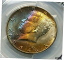 1964年 Dケネディ シルバー 1/2ドル PCGS MS 65 モンスター レインボートナー トーン1964 D Kennedy Silver 1/2 Dollar PCGS MS 65 Monster Rainbow Toner Tone(3)