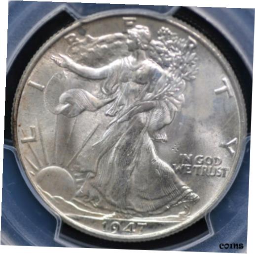 ץʡɥ꥽㤨֡ڶ/ʼݾڽա ƥ    [̵] 1947 WALKING LIBERTY HALF PCGS MS 65 SNOWY WHITE WITH SOME TAN WELL STRUCK ANDפβǤʤ87,500ߤˤʤޤ